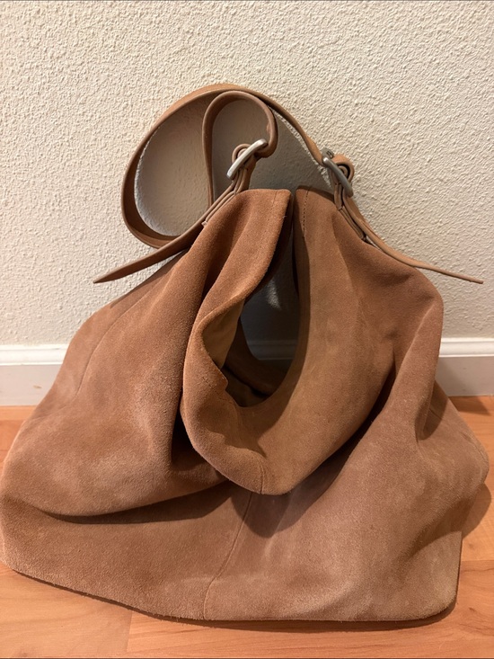 We The Free Handbags - We The Free Suede Hobo Bag in Camel Brown